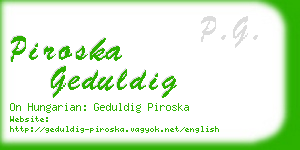 piroska geduldig business card